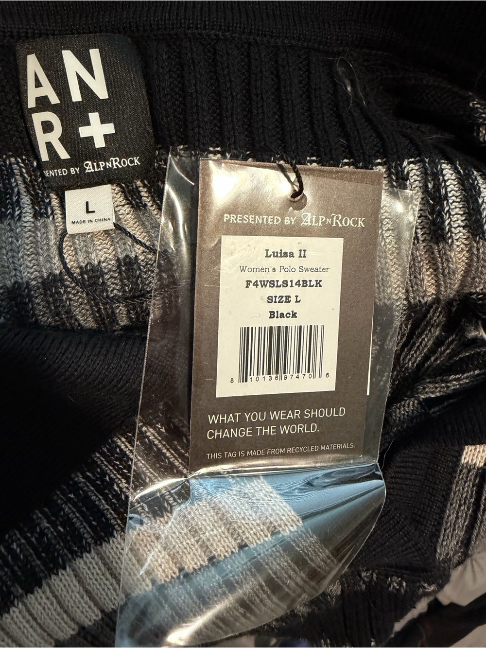 Alp N Rock Luisa Polo Sweater Black Large - Picture 6 of 6